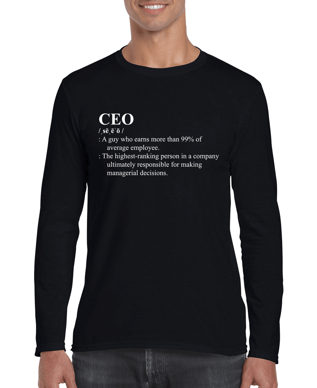 CEO Definition Men's Long Sleeve Shirt