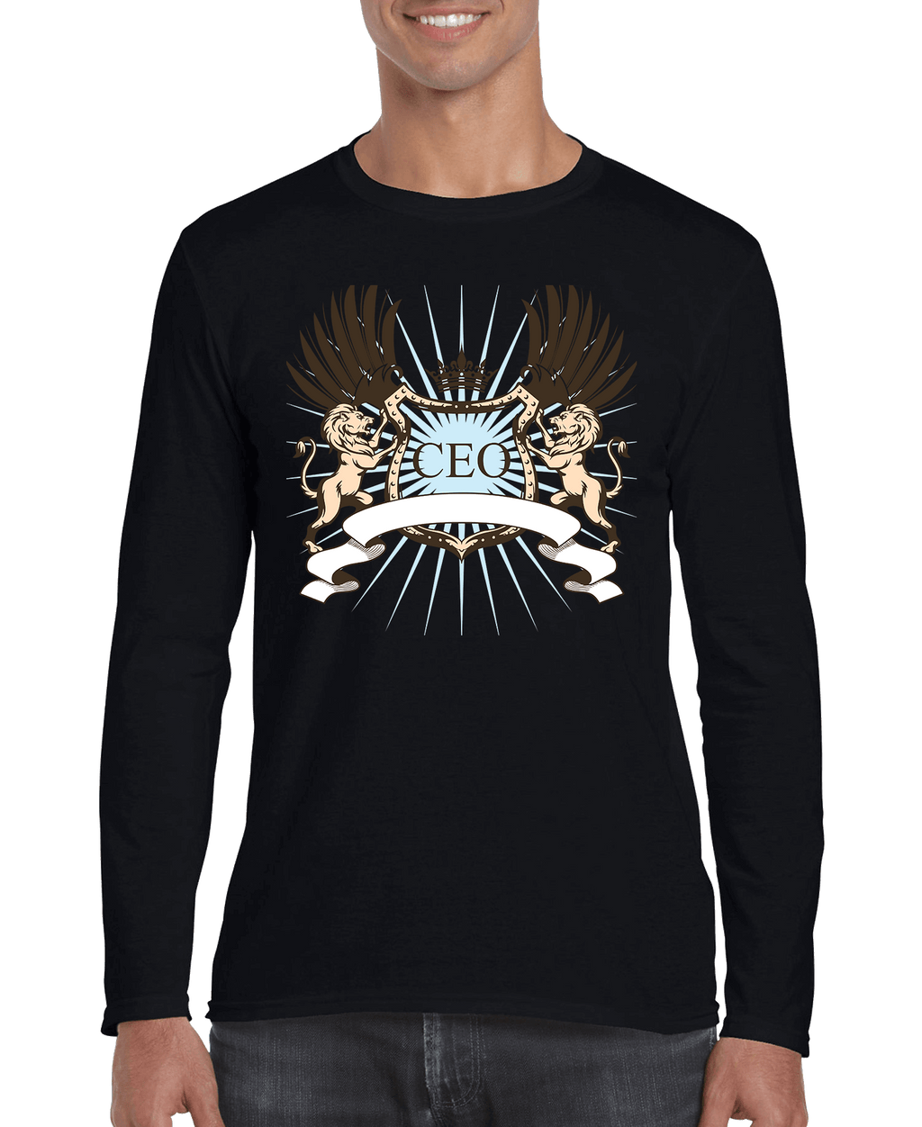 CEO Lion Crest Men's Long Sleeve Shirt