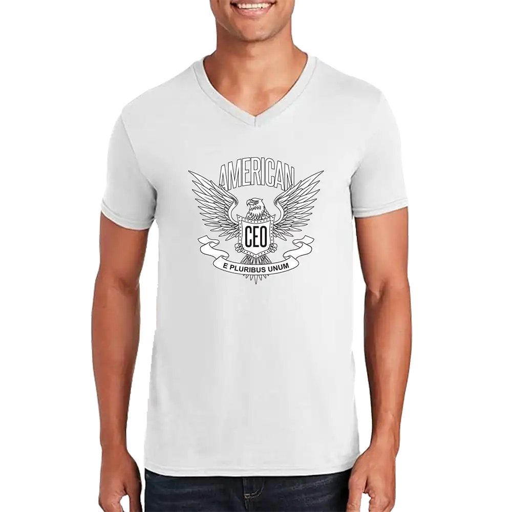 American CEO Eagle Men’s Unisex V-Neck T-shirt