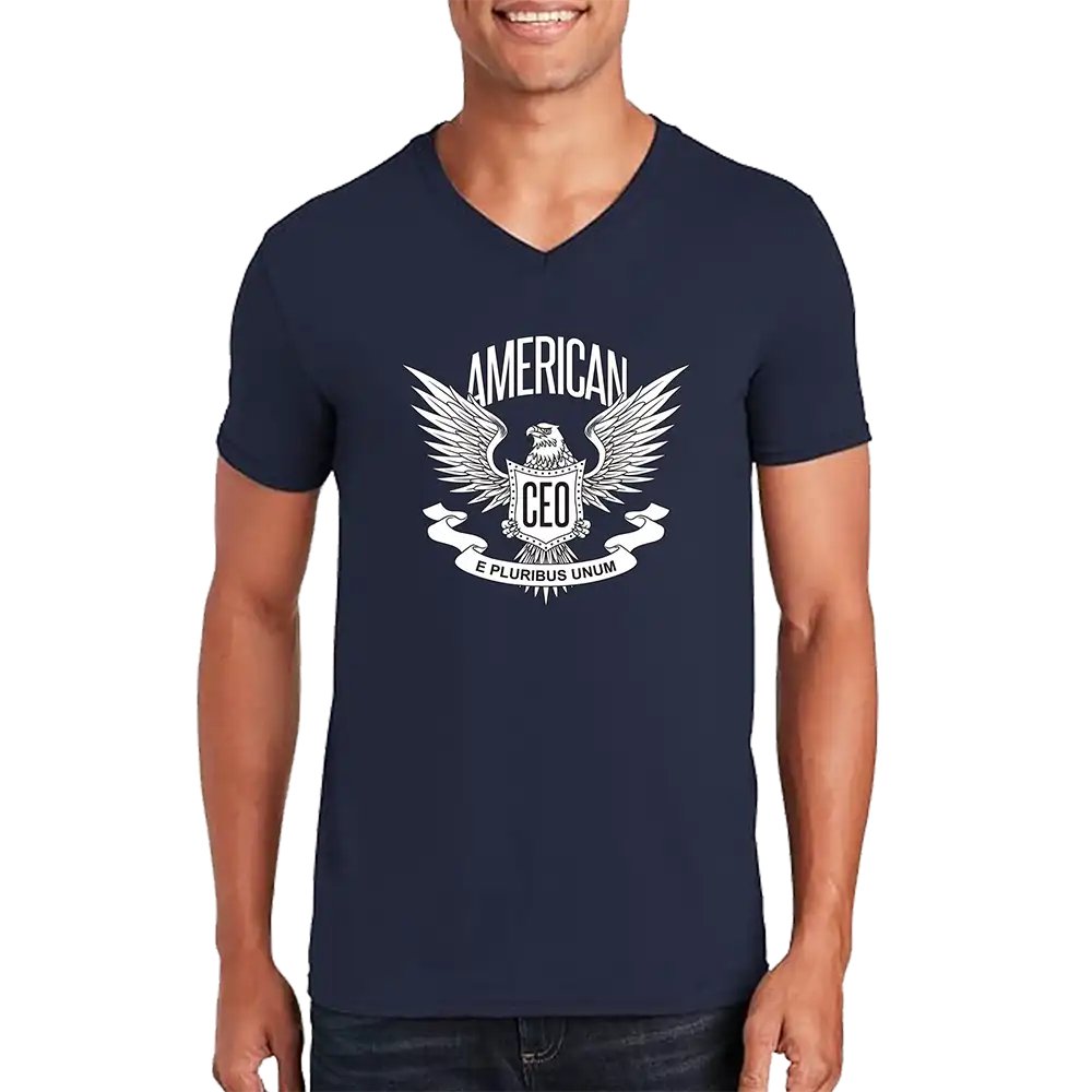 American CEO Eagle Men’s Unisex V-Neck T-shirt