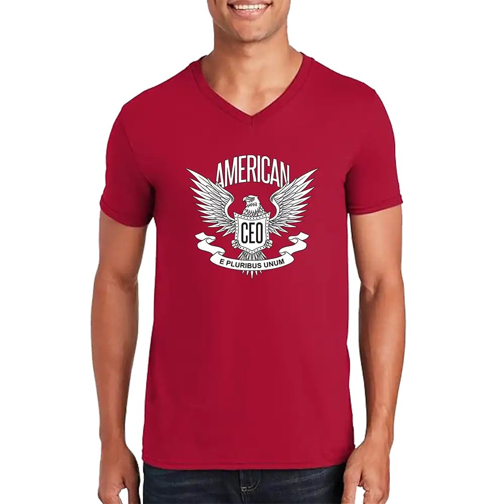 American CEO Eagle Men’s Unisex V-Neck T-shirt