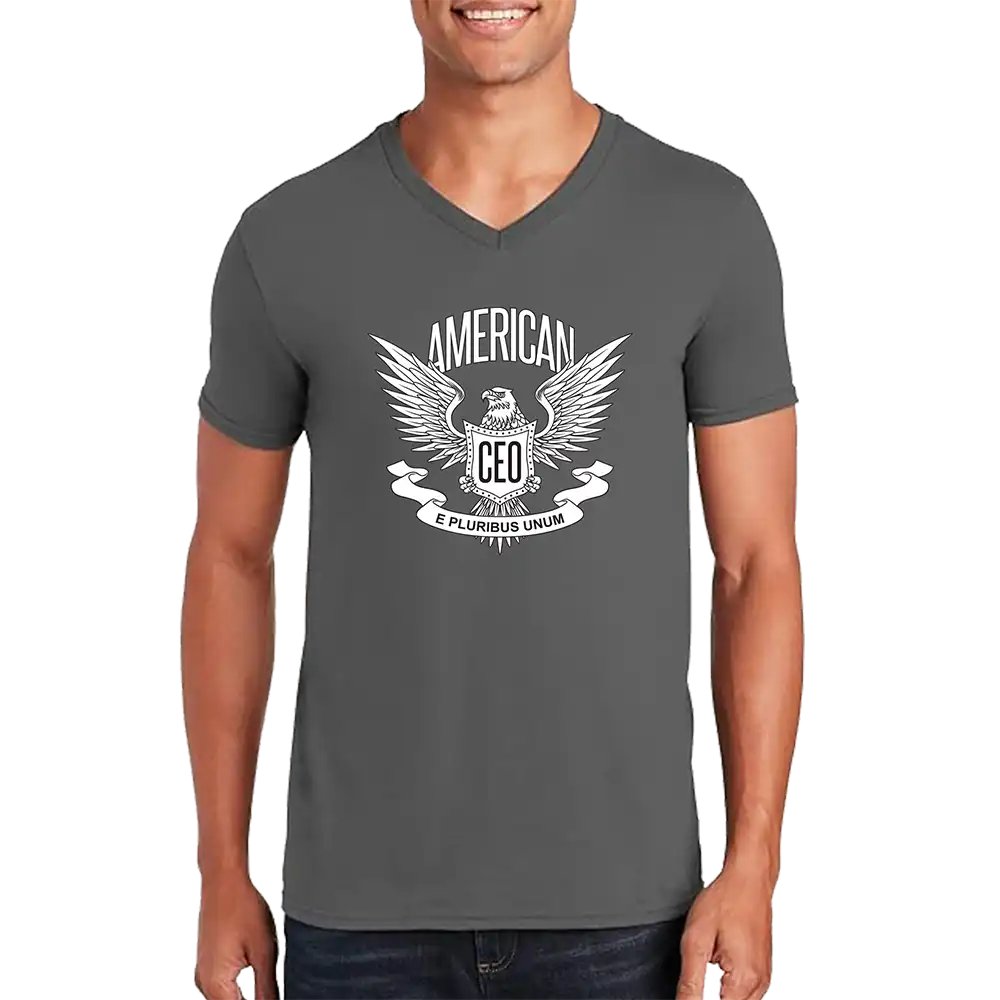American CEO Eagle Men’s Unisex V-Neck T-shirt