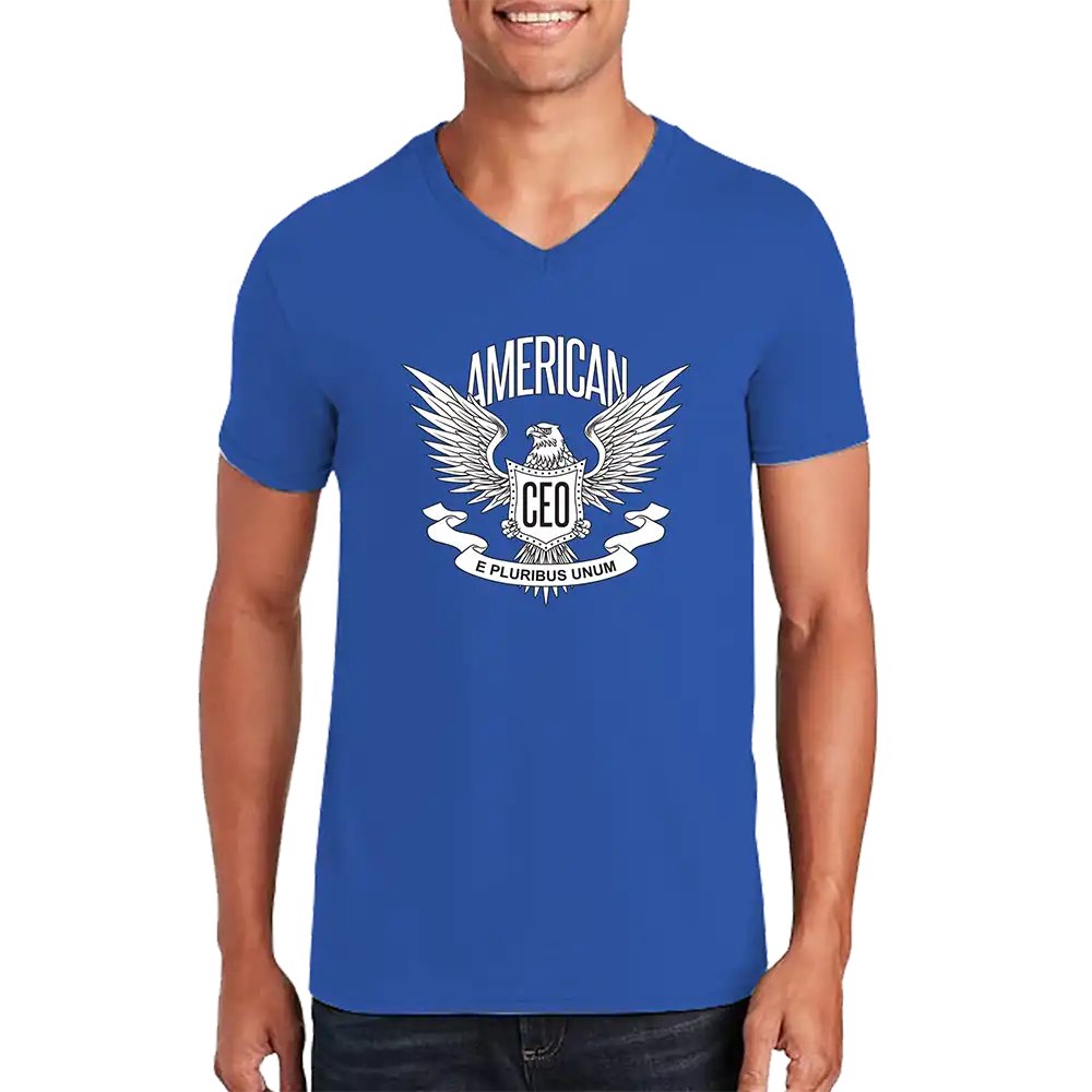 American CEO Eagle Men’s Unisex V-Neck T-shirt